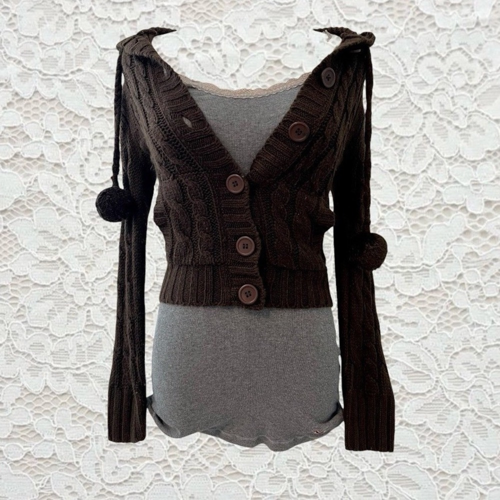 vintage hollister lace trim grey fitted tank top